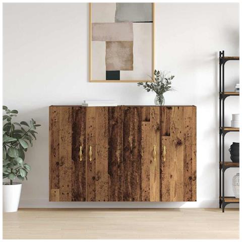 Armadi da Muro 2 pcs Legno vecchio 69.5 x 34 x 90 cm - Foto 2