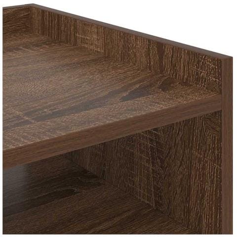 Armadio da Notte con lo scaffale Rovere marrone 40 x 40 x 61 cm - Foto 9