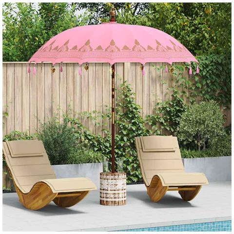 Parasol Balinese Rosa 210-220 cm Cotone, legno massello - Foto 2
