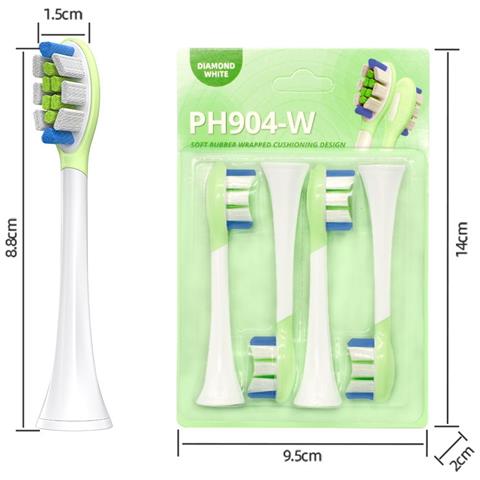 Testine Di Ricambio Per Spazzolino Elettrico Sonico (8 Pezzi) Compatibili Con Philips Hx369 Green - Foto 2