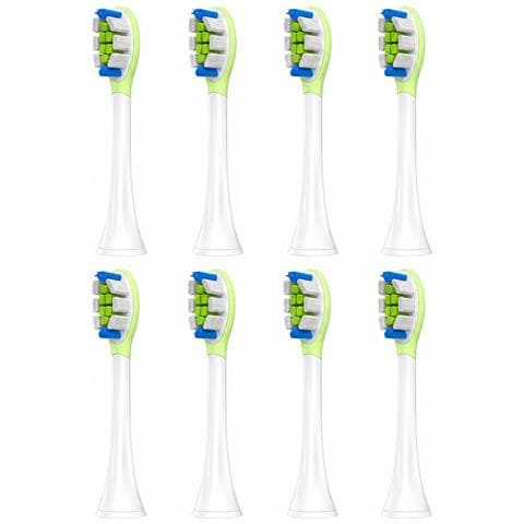 Testine Di Ricambio Per Spazzolino Elettrico Sonico (8 Pezzi) Compatibili Con Philips Hx369 Green - Foto 5