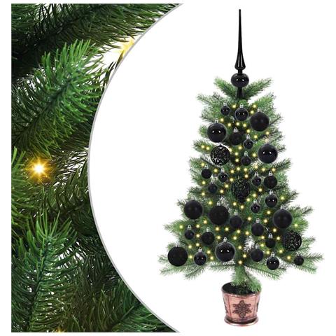 Albero di Natale con 150 LED con supporto Verde 65 cm PE - Foto 1