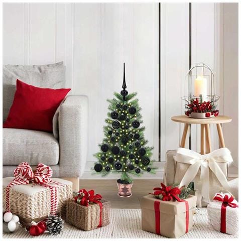 Albero di Natale con 150 LED con supporto Verde 65 cm PE - Foto 2