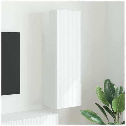 Mobile TV da parete Bianco Lucido 30 x 31 x 100 cm - Foto 2