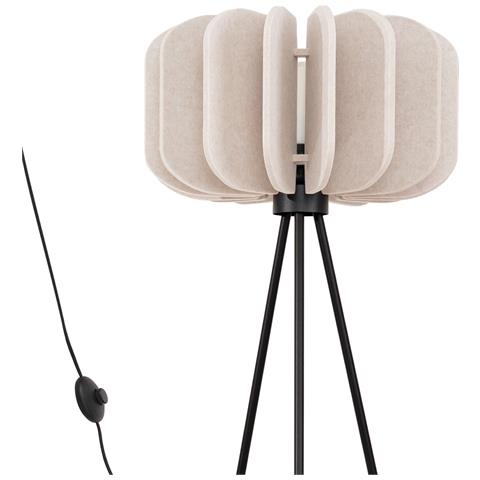 Lampada Da Terra Mula 45 Beige Sl. 1863 - Moderno Lampada Da Terra Beige /nero 134x45x45 Cm - Foto 1