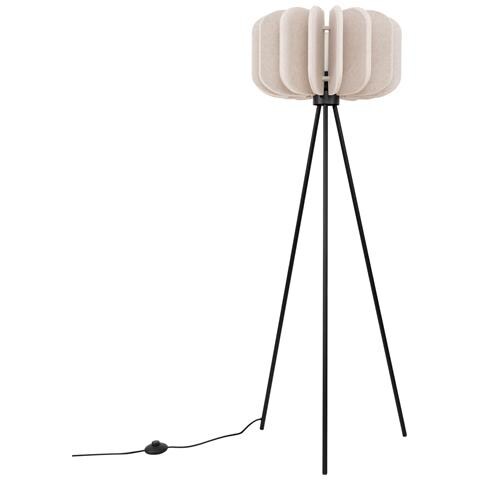 Lampada Da Terra Mula 45 Beige Sl. 1863 - Moderno Lampada Da Terra Beige /nero 134x45x45 Cm - Foto 2