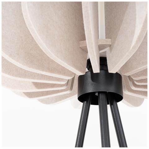 Lampada Da Terra Mula 45 Beige Sl. 1863 - Moderno Lampada Da Terra Beige /nero 134x45x45 Cm - Foto 8