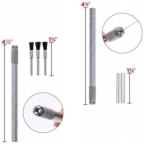 Set Di Pulizia Per Aggregato Di Verniciatura 24w1 + 17w1 - Mini Spazzole, Spazzole Flessibili, Aghi Micro, Bottiglia Di Lubrificante, Custodia Pratica - Foto 2