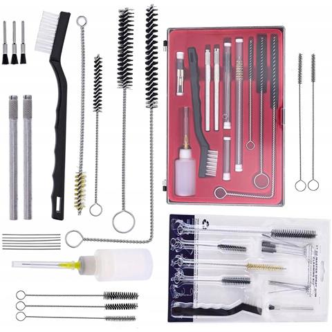 Set Di Pulizia Per Aggregato Di Verniciatura 24w1 + 17w1 - Mini Spazzole, Spazzole Flessibili, Aghi Micro, Bottiglia Di Lubrificante, Custodia Pratica - Foto 1