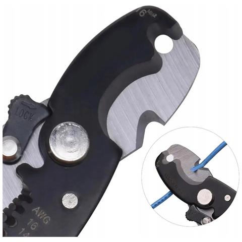 Pinza Per Taglio E Spellatura Cavi - Acciaio Temperato, Manico Ergonomico | Lunghezza 180 Mm, Gamma 0,2-6 Mm | Elettricità Ed Elettronica - Foto 2