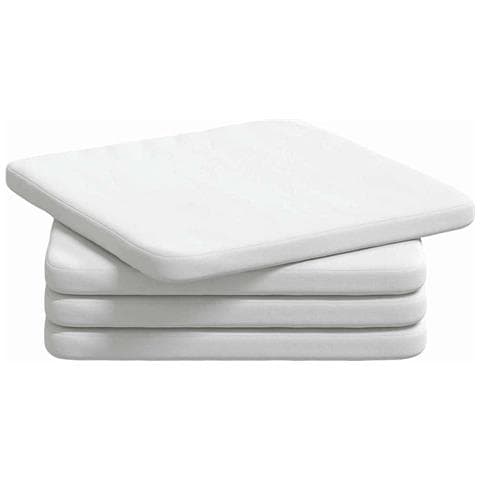 Cuscini per Seduta 4 pcs Bianco 40 x 40 x 3 cm Tessuto - Foto 1
