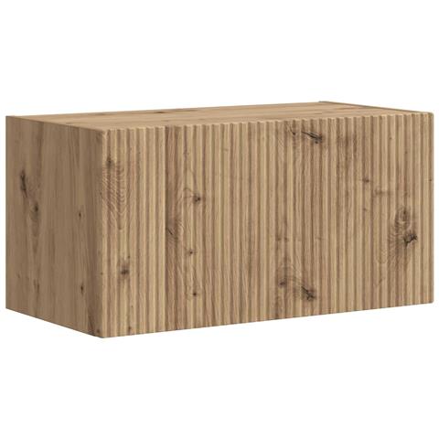 Set mobile TV 5 pcs Bianco Lucido Legno multistrato - Foto 8