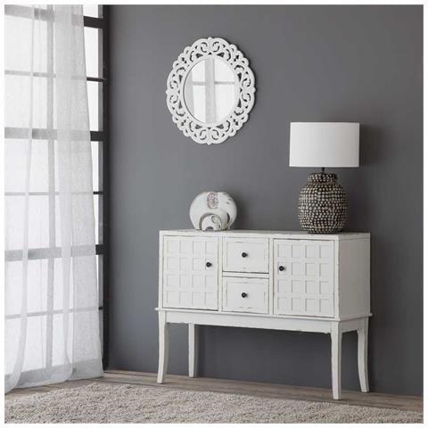 Mobile Da Ingresso In Legno Bianco 108x36x82h - Foto 2