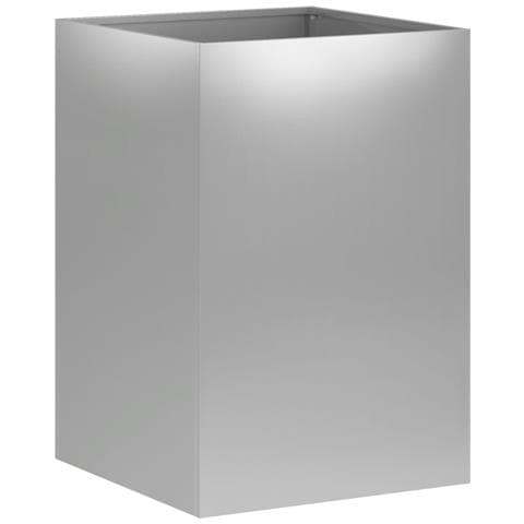 Vaso da giardino Argento 40 x 40 x 60 cm Acciaio zincato - Foto 1