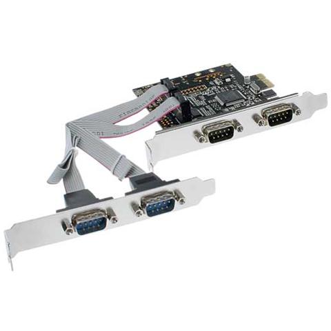 scheda seriale aggiuntiva, i0-controller, pcie (pci-express) , 4x sud-d 9pin maschio, moschip mcs9904cv-aa - Foto 1