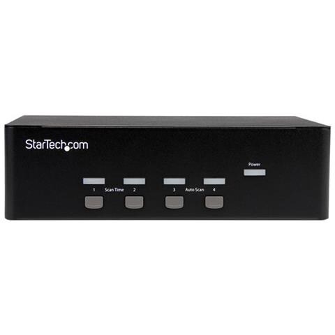 Switch Commutatore a 4 porte - KVM USB 2.0 a doppio VGA con Hub USB a 2 porte e 3,5mm audio - Foto 2