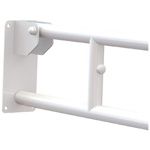 Maniglione Serie Care Ribaltabile In Acciaio Laccato Bianco - Foto 2