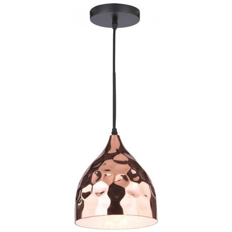 Lampadario Pendente Cromato A Sospensione E27 Metallo Oro Rosa Vt-8230 3715 - Foto 1