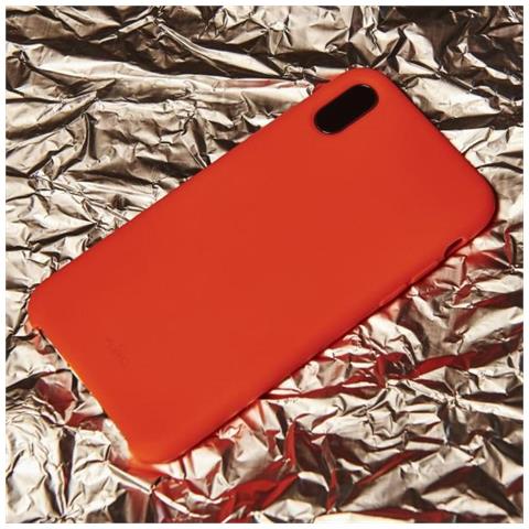 Cover Icon Per Iphone X 5.8 In Silicone Liquido Arancione Fluo - Foto 2