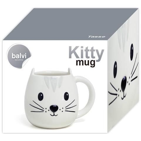 Mug Kitty Coppa A Forma Di Testa Di Gatto Capacità Di 400ml Lavabile In Lavastoviglie E Forno A Microonde Ceramica - Foto 3