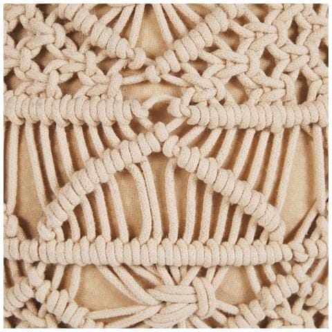 Pouf In Tessuto Beige 40x40cm Kayseri - Foto 14