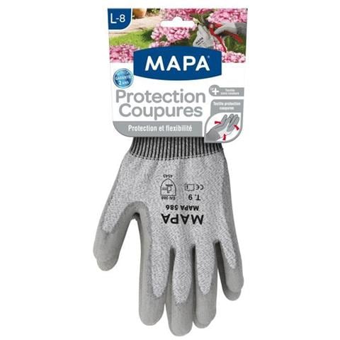 Mappa - Guanti Da Giardinaggio Rivestimento Con In Poliuretano E Polsini Aderenti, Massima Protezione Agli Oggetti O Agli Attrezzi Da Taglio, Taglia 8 / L - Foto 2