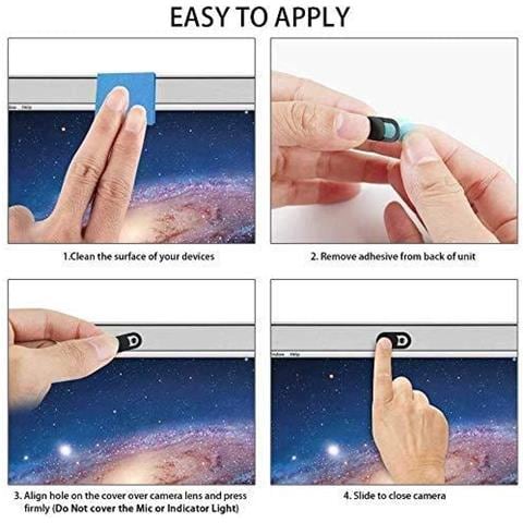 3 Pack Webcam Copertura Del Cursore Per La Privacy 0.027in Ultra Sottile Slide Copertina Camera Web Design Per Macbook Ipad Iphone Computer Portatile Desktop Pc Tablet Smartphone E Di Pi - (nero)  - Foto 4