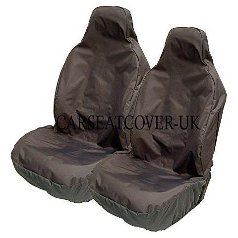 Anteriore Coppia Di Blkwpfp1000 Heavy Duty Neri Seggiolino Per Auto Copre Impermeabile - Universal Fit Airbag Amichevole - Foto 1