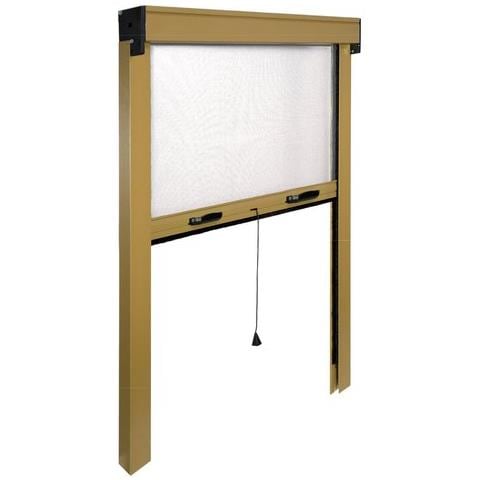 Zanzariera Standard Sottile Avvolgibile Per Finestra Bronzo 140 - 100 Cm X 170 - 20 Cm - Foto 1
