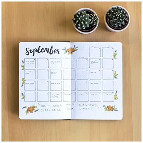 Cancelleria Isola A5 Tratteggiata Notebook - Nero. Rilegato Proiettile Griglia Ufficiale Con 180 Pagine E Premium 120gsm Carta - Foto 4