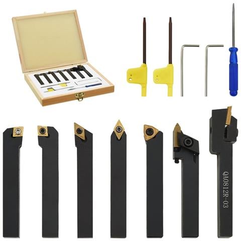 Set di Utensili Indicizzabili per Tornitura 12 pz 8x8 mm 70 mm - Foto 1