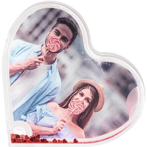 Heart Cornice per foto singola Rosso, Trasparente - Foto 1