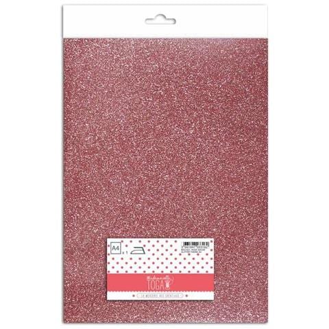 Ferro Su Glitter Flex - Rosa Perlato - 30 X 21 Cm - Foto 1