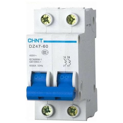 Interruttore Magnetotermico 2 Moduli Serie Dz47-60 1p+n 20a 4,5ka - - Foto 1