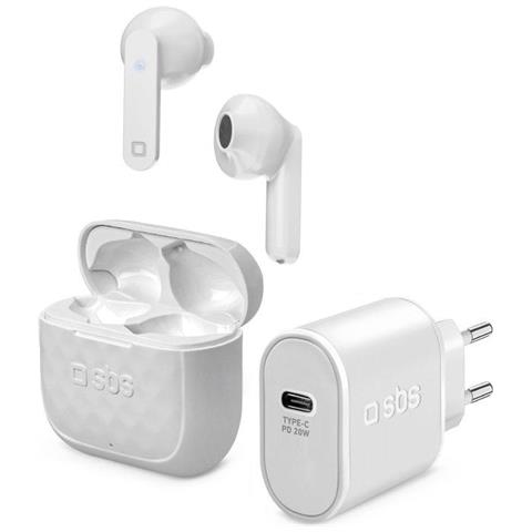 Kit Sport SBS Music Bounce - 3 Fasce Elastiche + Auricolari TWS, Per Allenamento A Casa
