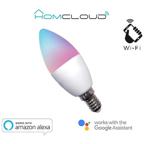 Lampadina Wi-fi Rgb + Bianco Caldo E14 C37 Dimmerabile - Foto 1