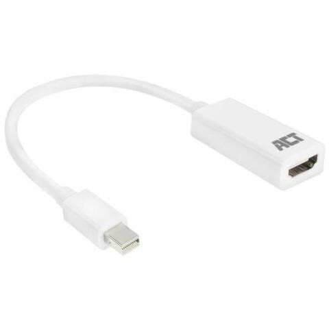 Adattatore Cavo Video Act Ac7525 0,15 M Mini Displayport Hdmi Tipo A (standaard) Wit - Foto 1