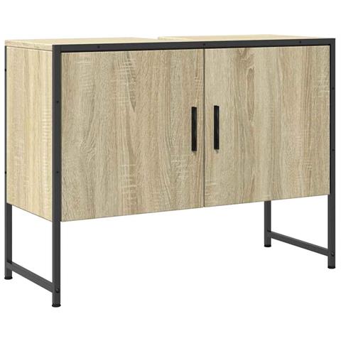 Mobile Lavabo Bagno Rovere Sonoma 60x30x60 Cm Legno Multistrato - Foto 1