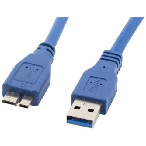 Lanberg CA-US3M-10CC-0005-B cavo USB 0,5 m Micro-USB A USB A Blu - Foto 1