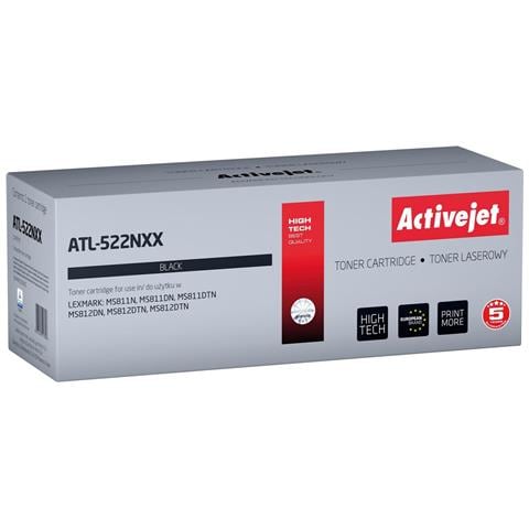 Cartuccia Toner Activejet Atl-522nxx (sostituisce Lexmark 52d2x00 (522x) ; Supreme; 45.000 Pagine; Nera) - Foto 1