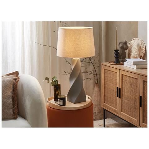 Lampada Da Tavolo Belaya Ceramica Grigio - Foto 1