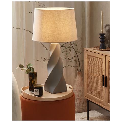 Lampada Da Tavolo Belaya Ceramica Grigio - Foto 8