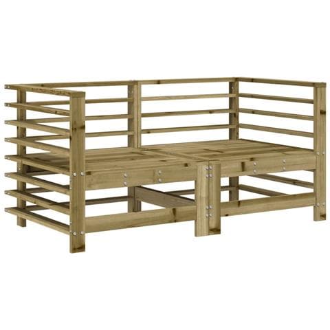 Divani Angolari Da Giardino 2 Pz In Legno Di Pino Impregnato - Foto 2