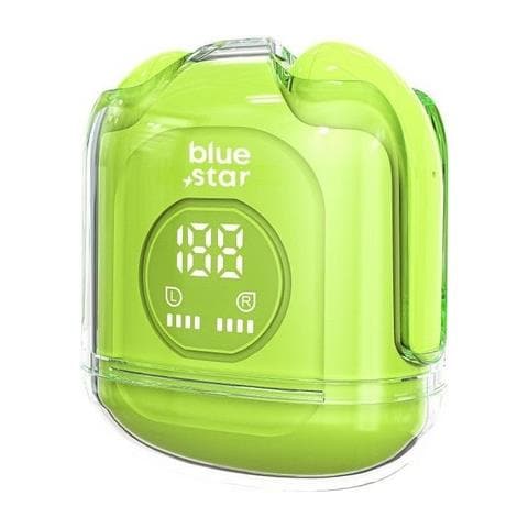 Auricolare Bluetooth 5.3 Tws Trasparency Fi22 Lcd Stereo Ergonimic Green - Foto 2