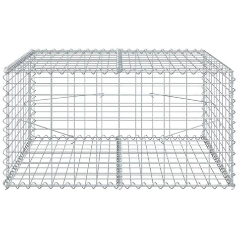 Cesto Gabbione Con Copertura 100x100x50 Cm Ferro Zincato - Foto 3