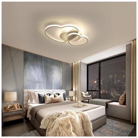 Plafoniera Led 3 Cuori Lampadario 31 Watt Luce Calda 3000k Stile Moderno - Foto 1