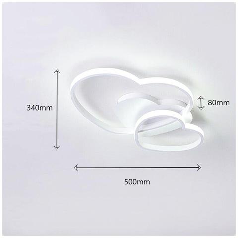 Plafoniera Led 3 Cuori Lampadario 31 Watt Luce Calda 3000k Stile Moderno - Foto 3