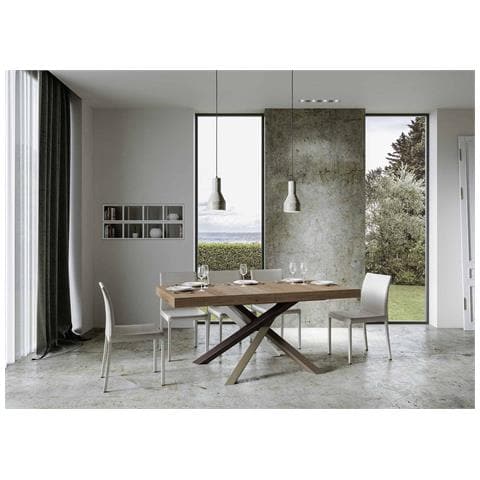 Tavolo Allungabile 90x160/264 Cm Volantis Premium Quercia Natura Telaio 4/c - Foto 4