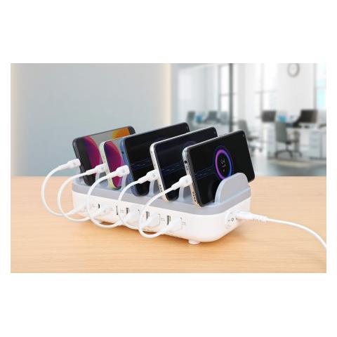 180856 organizzatore per stazioni di carica Da tavolo Plastica Bianco - Foto 6