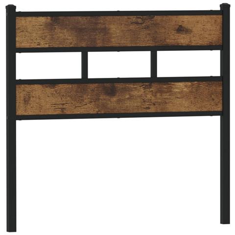 Testiera Rovere Fumo 75 Cm In Ferro E Truciolato - Foto 2